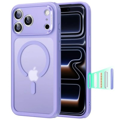 For iPhone 17 Pro Max Classy Slick Chromed Around Hybrid Case  Cover - Dark Purple