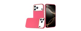 For iPhone 17 Pro Max Classy Slick Chromed Around Hybrid Case  Cover - Hot Pink