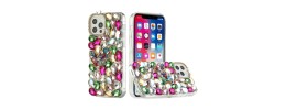 For iPhone 17 Pro Max Full Diamond with Ornaments Case Cover  Colorful Ornaments with Heart