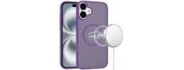 For iPhone 17 Pro Max [Magnetic Circle] Smooth Safe Matte Feel Hybrid Case - Light Purple