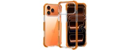 For iPhone 17 Pro Max Magnetic Ring HQ Transparent Thick 2.0mm Hybrid Case - Cosmic Orange