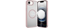 For iPhone 17 Pro Max Magnetic Ring HQ Transparent Thick 2.0mm  Hybrid Case - Pink