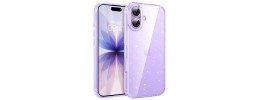 For iPhone 17 Pro Max Muti-Color Rose Bling Stones Ornaments  Case - Purple