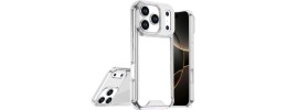 For iPhone 17 Pro Max PURE CRYSTAL Transparent Thick 2.0mm ShockProof Chromed Buttons Case Cover - Clear