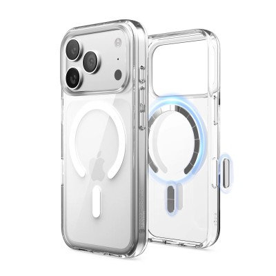 For iPhone 17 Pro Max Premium Edged Core Matte Thick Super Magnetic Hybrid Case - Clear