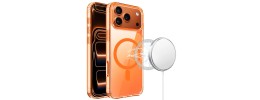 For iPhone 17 Pro Max Premium Edged Core Matte Thick Super Magnetic Hybrid Case - Cosmic Orange