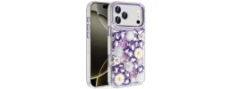 For iPhone 17 Pro Max Rose Flower Full Diamond Bling Stones  Clear