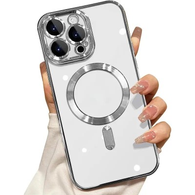 For iPhone 17 Pro Max Thick Transparent [Magnetic Circle] Shockproof Hybrid - Clear