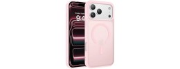 For iPhone 17 Pro Max Transparent Matching Color Magnetic Ring  Hybrid - Pink