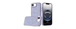 For iPhone 17 Pro Spread Love Glitter Shimmer Diamond Edged  Hybrid Case - Beige