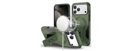 For iPhone 17 Pro Sturdy Bracket Kickstand Magnetic Hybrid - Midnight Green
