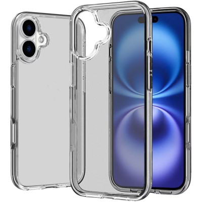 For iPhone 17 Pro Sturdy Ultra [Magnetic Circle] Thick 3mm  Transparent Hybrid - Smoke