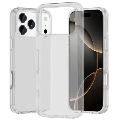 For iPhone 17 Pro Max Sturdy Ultra Thick 3mm Transparent Hybrid  Case Cover - Clear