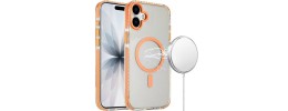 For iPhone 17 Transparent Matching Color Magnetic Ring Hybrid - Cosmic Orange