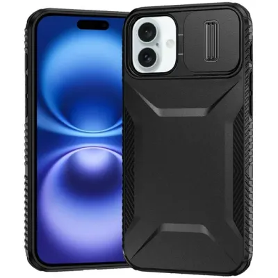 For iPhone 17 Ultimate U Design Hybrid with Camera Window  Covering - Black