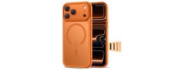 For iPhone 17 Utter Tough Metal Ring Movable Camera Window Hybrid Case Cover - Cosmic Orange