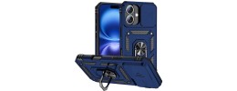 For iPhone 17 Well Protective Magentic Ring Stand Camera  Protective Cover Case - Blue