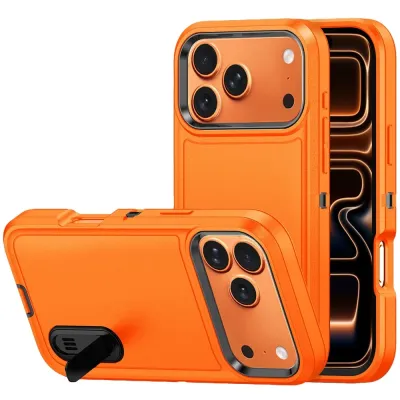For iPhone 17 Pro Max PEAK 3in1 Toughest Hybrid with Stand Cover Case - Cosmic Orange