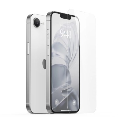 For iPhone 17E / 16E / SE4 Complete Protection HQ Hybrid with Metal Tempered Camera Glass - Clear