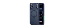 For iPhone 17E / 16E / SE4 Fearless Tough HQ Metallic Hybrid with Camera Ring Stand [Magnetic Circle] Case - Navy Blue