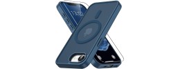 For iPhone 17E / 16E / SE4 Matte Magnetic Hybrid with Metal Kickstand Case - Royal blue