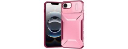 For iPhone 17E / 16E / SE4 OPTIMUM Magnetic Ring Stand Hybrid Case Cover - Hot Pink