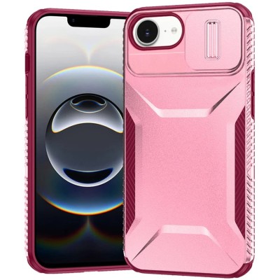 For iPhone 17E / 16E / SE4 OPTIMUM Magnetic Ring Stand Hybrid Case Cover - Hot Pink