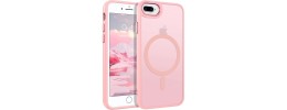 For iPhone 8 Plus/7 Plus Design Quotation [Magnetic Circle] Transparent Shockproof Hybrid - Floral B