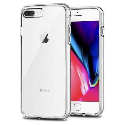 For iPhone 8 Plus/7 Plus Design Quotation [Magnetic Circle] Transparent Shockproof Hybrid - Floral C