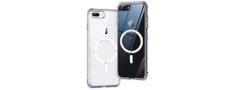 For iPhone 8 Plus/7 Plus Sturdy Ultra [Magnetic Circle] Thick 3mm Transparent Hybrid - Clear