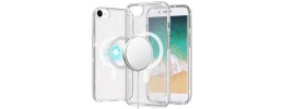 For iPhone 8 Plus/7 Plus Thick Transparent [Magnetic Circle] Shockproof Hybrid - Clear