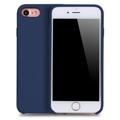 For iPhone 8 Plus/7 Plus Ultimate PU Leather [Magnetic Circle] Beautiful Hybrid - Navy Blue