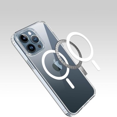 For Apple iPhone 8 Plus/7 Plus Magnetic Circle True Transparent Ultra Thick Hybrid Case Cover - Clear