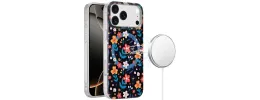 For iPhone 17 Pro Max [Magnetic] Double Layer Design IMD Case  Nightly Floral