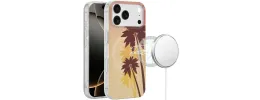 For iPhone 17 Pro Max [Magnetic] Double Layer Design IMD Case  Coconut Palm