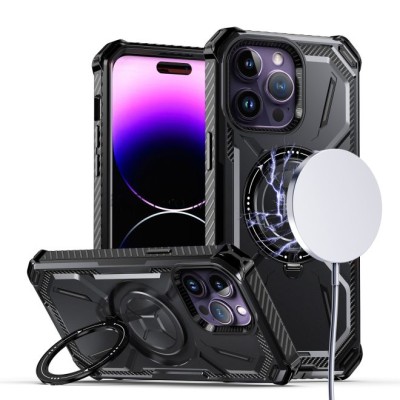 For iPhone 11 (XI6.1) Premium Circle [Magnetic Circle] KickKickstand - Black
