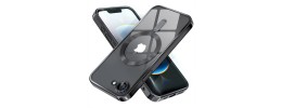 For iPhone SE 3 (2022) SE/8/7 AQUA Strong Magnetic Ring Stand Hybrid Case Cover - Black