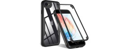 For iPhone SE 3 (2022) SE/8/7 Bulk White Paper Card Package Black edged Tempered Glass (Black)