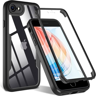 For iPhone SE 3 (2022) SE/8/7 Bulk White Paper Card Package Black edged Tempered Glass (Black)