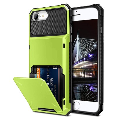 For iPhone SE 3 (2022) SE/8/7 Chrome Big Diamond All Around TPU Case Cover - Midnight Green