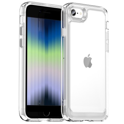 For iPhone SE 3 (2022) SE/8/7 Design Quotation [Magnetic Circle] Transparent Shockproof Hybrid - Floral C