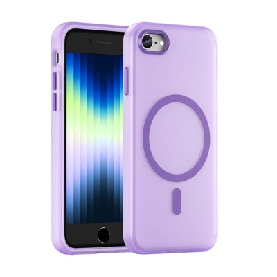 For iPhone SE 3 (2022) SE/8/7 Electroplated Fashion Solid Color TPU Case Cover - Light Purple
