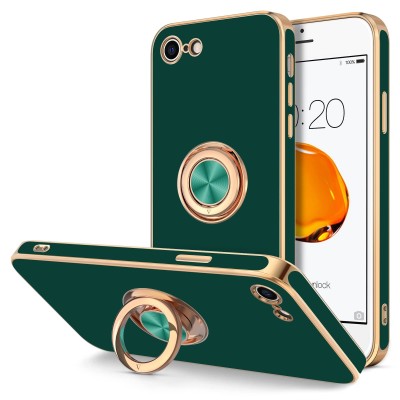 For iPhone SE 3 (2022) SE/8/7 Electroplated Fashion Solid Color TPU Case Cover - Midnight Green