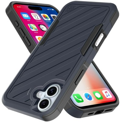 For iPhone SE 3 (2022) SE/8/7 METKASE Exquisite Tough Shockproof Hybrid in Slide-Out Package - Grey/Black