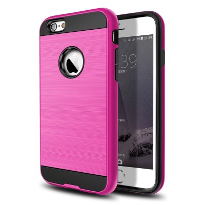 For iPhone SE 3 (2022) SE/8/7 METKASE Exquisite Tough Shockproof Hybrid in Slide-Out Package - Hot Pink/Black