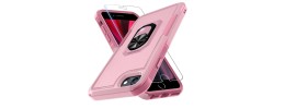 For iPhone SE 3 (2022) SE/8/7 METKASE Magnetic Greatest Clear Acrylic Thick Metal Button Hybrid in Slide-Out Package - Light Pink
