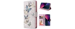 For iPhone SE 3 (2022) SE/8/7 METKASE Premium RANK Design Fused Hybrid in Slide-Out Package - Colorful Butterflies