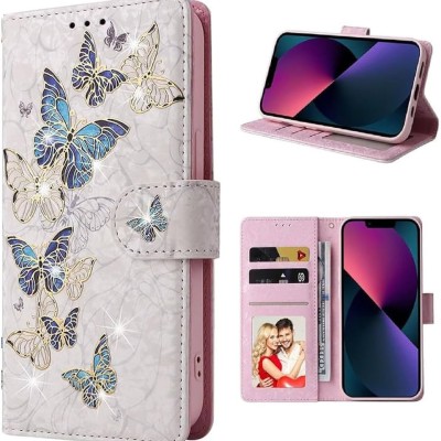 For iPhone SE 3 (2022) SE/8/7 METKASE Premium RANK Design Fused Hybrid in Slide-Out Package - Colorful Butterflies