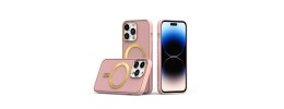 For iPhone SE 3 (2022) SE/8/7 MagSafe Compatible Matching Clear Transparent Circle Design Case Cover - Light Pink
