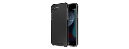 For iPhone SE 3 (2022) SE/8/7 Marvelous Premium Matte Transparent Hybrid Case Cover - Black